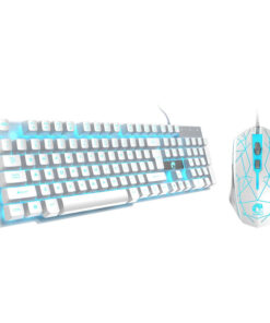 ست گیمینگ رایکو با طراحی مدرن و رنگ‌بندی سفید و آبی T28 مدل 2024