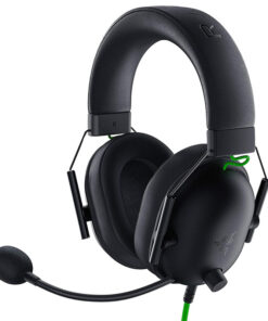 هدست گیمینگ بلوتوثی ریزر مدل BlackShark V2 X با نویز کنسلینگ بدنه، نویز کنسلینگ میکروفون (ENC)، اتصال از طریق جک 3.5 میلی‌متری، دارای صدای فراگیر 7.1 کاناله، دارای تکنولوژی صدای 360 درجه