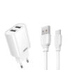 شارژ دیواری ریمکس مدل RP-U35 به همراه کابل تبدیل USB-C