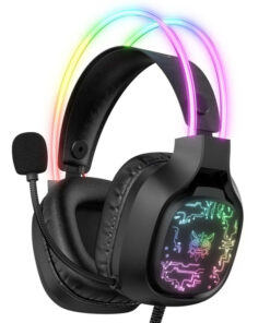 هدست گیمینگ Onikuma مدل X22 بدون قابلیت نویز کنسلینگ، درگاه USB، دارای نورپردازی RGB، امپدانس 32 اهم