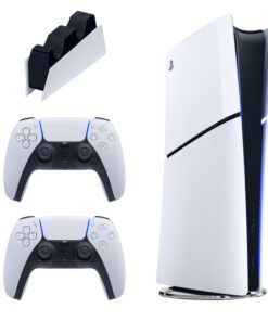 کنسول بازی سونی مدل PlayStation 5 Slim Digital Edition ظرفیت 1 ترابایت ریجن CFI-2116 اروپا به همراه دسته اضافی و پایه شارژر