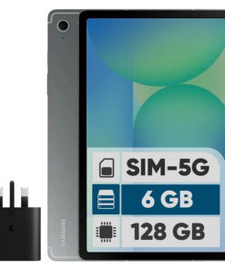 تبلت 10.9 اینچ سامسونگ مدل Galaxy Tab S10 Lite 5G با ظرفیت 128 گیگابایت و رم 6 گیگابایت، قابلیت پشتیبانی از سیم‌ کارت، رزولوشن دوربین اصلی ۸ مگاپیکسل، پشتیبانی از قلم، به همراه شارژر دیواری 25 وات سامسونگ مدل EP-TA800