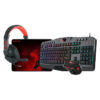 ست گیمینگ ردراگون مدل S101-BA-2 شامل کیبورد 104 کلید با نورپردازی RGB و مقاومت در برابر پاشیده شدن مایعات، ماوس با دقت 800 تا 3200 DPI، هدفون سیمی با درایور 40 میلی‌متری و میکروفون، و ماوس‌پد حرفه‌ای