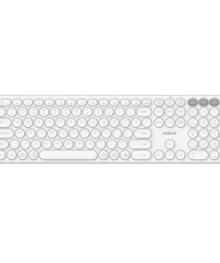 کیبورد بی‌سیم اداری هیسکا مدل HX-KE250 با اتصال ترکیبی دانگل USB و بلوتوث 3.0/5.0، قابلیت اتصال همزمان به 3 دستگاه، کلیدهای نرم و میانبر چندرسانه‌ای، برد 10 متر و عمر باتری تا 12 ماه