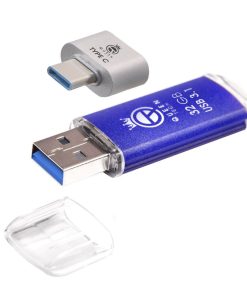 فلش مموری 32 گیگابایت کوئین تک مدل QUICK USB3.1 CPLUS با مبدل USB-C، مقاوم در برابر آب، ضربه، شوک، گرد و غبار، خش و اثر انگشت