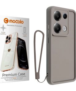 کاور موکولو مدل Silicone Puffer Strap مناسب برای گوشی موبایل شیائومی Redmi Note 14S به همراه بند آویز