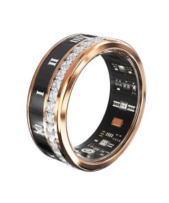 حلقه هوشمند اسمارت رینگ مدل V2-diamond رنگ رزگلد مشکی