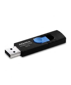 فلش‌مموری کشویی ای دیتا مدل UV320 ظرفیت 64 گیگابایت با رابط USB 3.2 Gen1 سرعت انتقال تا 10 گیگابیت بر ثانیه و سازگار با ویندوز، مک، لینوکس، گوشی و تلویزیون