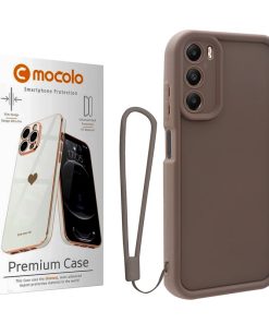 کاور موکولو مدل Silicone Puffer Strap مناسب برای گوشی موبایل شیائومی Poco M3 به همراه بند آویز