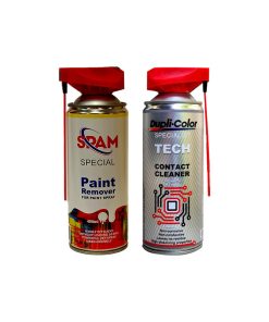 کیت تمیز کننده برد الکترونیکی و پاکننده برچسب دوپلی کالر مدل اسپری حجم 400 میلی لیتر مجموعه 2 عددی