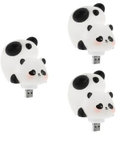چراغ خواب USB مدل U1 طرح پاندا مجموعه 3 عددی