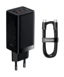 شارژر دیواری 65 وات باسئوس مدل GaN5 Pro Fast Charger به همراه کابل USB-C
