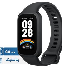 ساعت هوشمند 46 میلی‌متری شیائومی مدل Smart Band 9 Active، کنترل موسیقی، کنترل سطح اکسیژن خون، شمارش ضربان قلب، پایش وضعیت خواب، با بند پلاستیکی