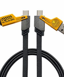 کابل تبدیل USB/USB-C به لایتنینگ/USB-C اوزاکی مدل 65w-TurboFast طول 1 متر
