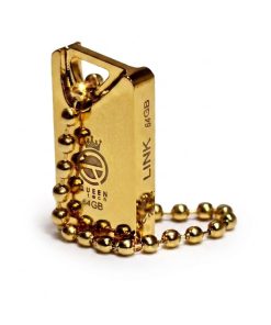 فلش مموری کوئین تک مدل GLINK ظرفیت 64 گیگابایت با رابط USB 2.0، بدنه فلزی مقاوم در برابر آب و ضربه، طراحی فشرده و زنجیر محافظ، سرعت انتقال 30 مگابایت بر ثانیه، سازگار با انواع سیستم‌عامل‌ها و دستگاه‌های USB