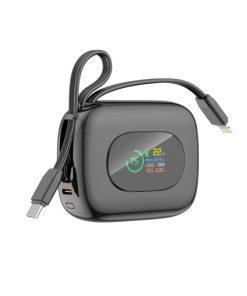 پاوربانک 22.5 وات بودی مدل PB823B ظرفیت 10000 میلی‌آمپرساعت به همراه 2 کابل USB-C و lightning