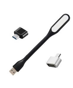 چراغ LED یو اس بی مدل A1 به همراه مبدل USB-C و MicroUSB